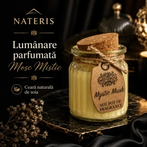 Lumânare parfumată Mosc Mistic, ceară naturală de soia, 120 g, ardere până la 20 ore - Img 2