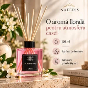 Difuzor parfumat On Jasmine Wings, iasomie, 120 ml, roz - Img 2