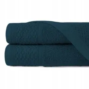 Set 2 prosoape baie Solano, 100% bumbac, 70x140 cm, 450 GSM, OEKO-TEX, bleumarin
