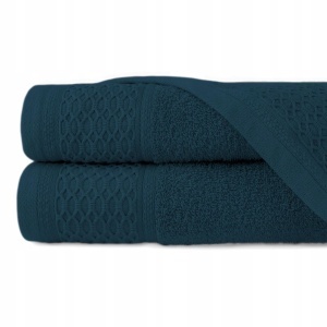 Set 2 prosoape premium SOLANO, 100% bumbac natural, granat, 70x140 cm, 450 GSM, prosoape baie absorbante, delicate la atingere, hotel collection, OEKO-TEX, bleumarin