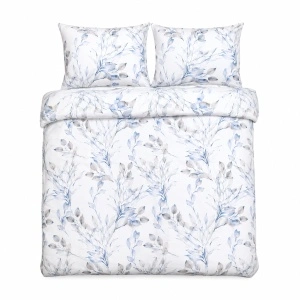 Set lenjerie Nateris Azura, 100% bumbac, 220x200 cm, 3 piese, albastru
