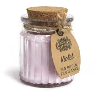 Lumânare parfumată Violete, ceară naturală de soia, 120 g, ardere până la 20 ore