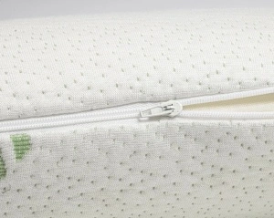 Pernă ergonomică Nateris Bamboo Memory Foam, fermă, husă detașabilă, 70 × 40 × 12 cm, alb - Img 3