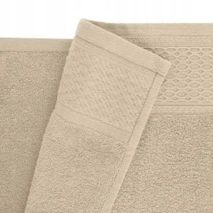Set 2 prosoape baie Solano, 100% bumbac, 70x140 cm, 450 GSM, OEKO-TEX, cappuccino - Img 4
