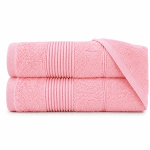 Set 2 Prosoape Față și Mâini Nateris Bamboo Moreno, 50x90 cm, bumbac 500 g/m², Roz