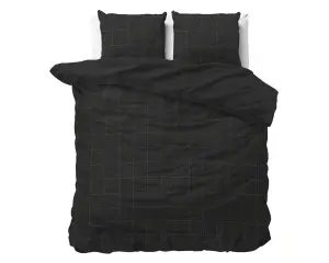 Set lenjerie de pat Dream Satin 240x220 cm, bumbac satinat, 3 piese, gri antracit - Img 5
