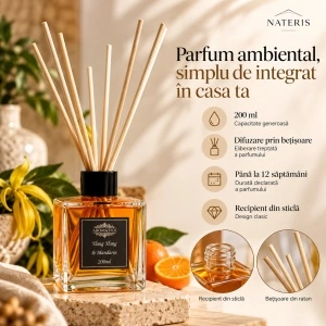 Difuzor parfum Ylang Ylang și Mandarină, 200 ml - Img 3