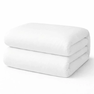 Husă pilotă 200x220 cm, bumbac 60%, 140 GSM, alb, închidere cu clapetă