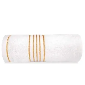 Set 2 Prosoape Față și Mâini Nateris Tiwano, bumbac, 50x90 cm, 500 g/m², alb - Img 3