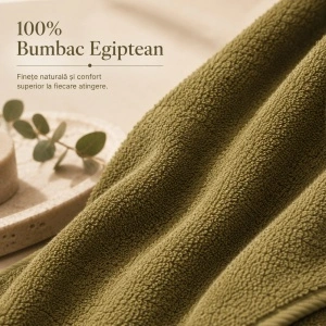 Prosop de baie Kiwi 70x140 cm, bumbac egiptean, OEKO-TEX®, kaki - Img 3