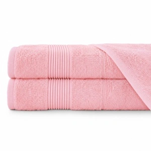 Set 2 prosoape baie Nateris Bamboo Moreno, 70x140 cm, bumbac 500 g/m², roz