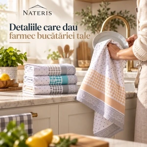Set 3 prosoape bucătărie Nateris ZEPHYR, 50×70 cm, Multicolor - Img 4