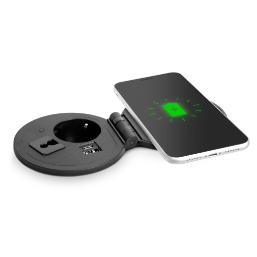 Priză încorporabilă ascunsă + USB + Type-C + Încărcător wireless - Img 1