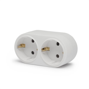 Adaptor de perete cu 2 prize - 250V - 16A