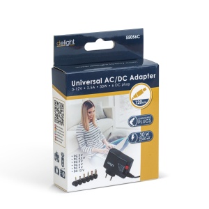 Adaptor universal - 3-12V - 2.5A - 30W - 6 mufe DC - Img 2