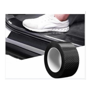 Bandă adezivă cu aspect de carbon, 3 m, pentru praguri și protecție auto