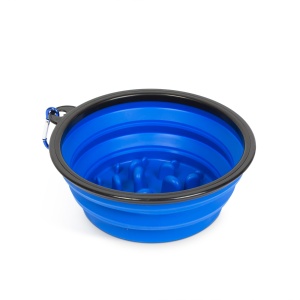Bol pliabil - pentru hrănire lentă - albastru - 1000 ml