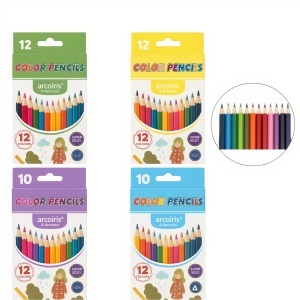 Creioane Colorate 17cm Clasice 12 Culori, din Lemn 12/set Diferite Culori