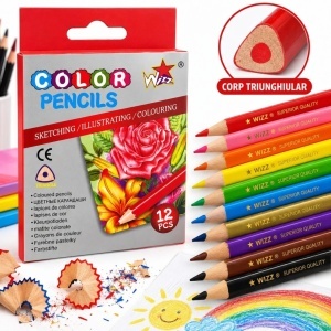 Creioane Colorate 9cm, 12 Culori/Set, 24 Seturi/Cutie