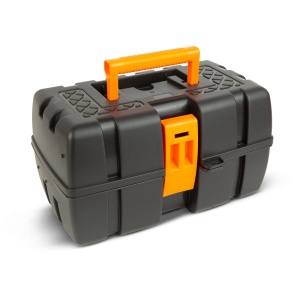 Cutie de scule cu compartimente extensibile - trei tăvi - plastic - 37 x 23 x 21 cm