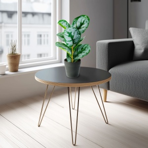 Decor plastic - frunze de zebra - verde / alb - 34 x 9 cm