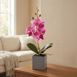 Decor plastic - orhidee - 3 tipuri - 29,5 cm