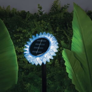 Floare solară floarea-soarelui - albastră - cu țăruș / suspendabilă - 13 x 6,5 x 35 cm - Img 4