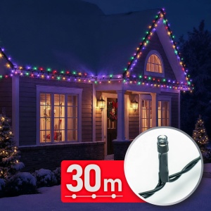 Ghirlandă luminoasă – 30 m – multicolor - 600 LED – 220–240 V – 6 W – cablu verde