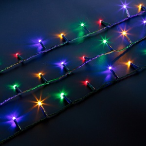 Ghirlandă luminoasă – 30 m – multicolor - 600 LED – 220–240 V – 6 W – cablu verde - Img 3