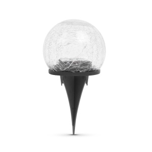 Glob din sticlă solar cu țăruș - 10 cm - 10 LED-uri alb cald - Img 2