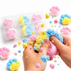 Lăbuță Antistres Crunch & Crack 12/set, Squishy Cracking Paw, 7cm Diferite Culori - Img 2