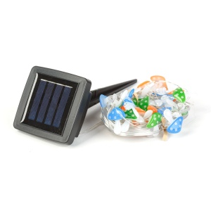 Lampă cu LED-uri solare - ciuperci - 2,4 m - 25 LED-uri - alb cad - Img 2