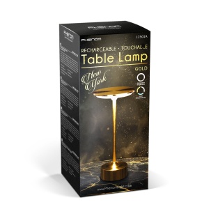 Lampă de masă - metal auriu - căldură reglabilă de culoare, luminozitate - baterie USB - Img 4