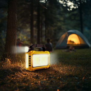 Lampă manuală multifuncţională - panou solar, USB-C - 6 moduri de iluminare, 8 LED, 3600 mAh