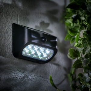 Lampă solară cu senzor de mișcare - 14 x 6,5 x 10 cm - 8 x LED SMD