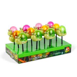 Lampă solară cu țăruș - melc - LED alb - 10 x 6 x 15 cm - Img 4