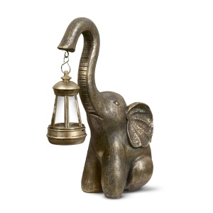Lampă solară LED - elefant - alb cald - plastic - 30,5 x 12 x 24 cm - Img 2