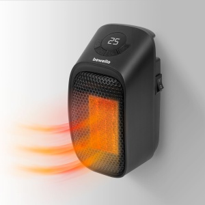 Mini aerotermă - 400 W - Afișaj LED - 230 V - neagră