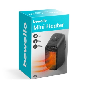 Mini aerotermă - 400 W - Afișaj LED - 230 V - neagră - Img 4