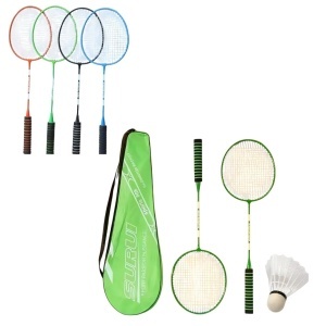 Palete Badminton 2/set cu Fluturas, din Plastic 65cm Diferite Culori