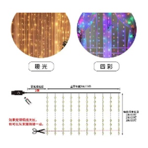 Perdea size: L*H=3M *3 M CLR: multicolor light mode: solar curtain copper wire with 300 LED instalatie