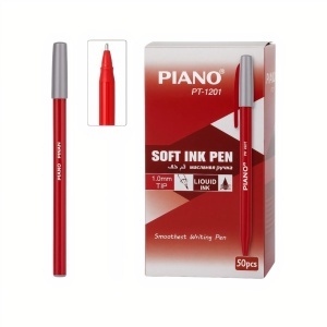 Pix 50/set cu Gel Rosu,14cm cu Penita Subtire