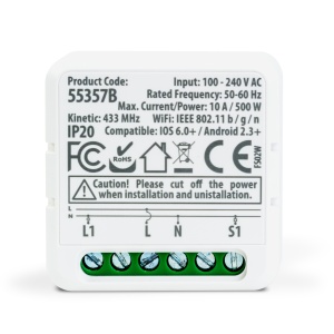 Receptor pentru întrerupător Smart-Cinetic - 100-240V AC, max. 15A - Amazon Alexa, Google Home - Img 3