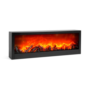 Şemineu LED cu efect de flacără - cu alimentare de la baterie sau USB - 60 x 10 x 20 cm