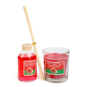 Set lumanare parfumata si parfum - mere si scortisoara - 120 g + 100 ml - Img 3
