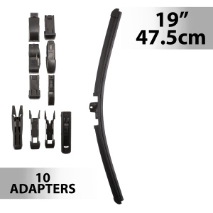 Ștergător 19"/47,5 cm – cu 10 adaptoare