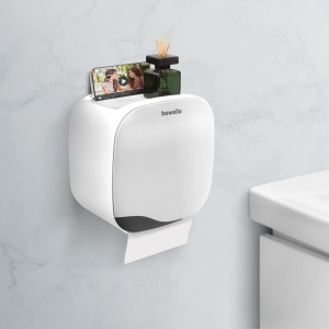 Suport pentru hârtie igienică - alb - 200 x 130 x 205 mm