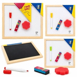 Tablita de Scris 35x50cm, cu 3 Accesorii, Rama din Lemn