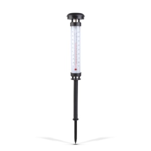 Termometru solar de grădină - LED alb rece, 6,3 x 44,5 cm - Img 2