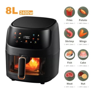 Air fryer - 8L - sticla